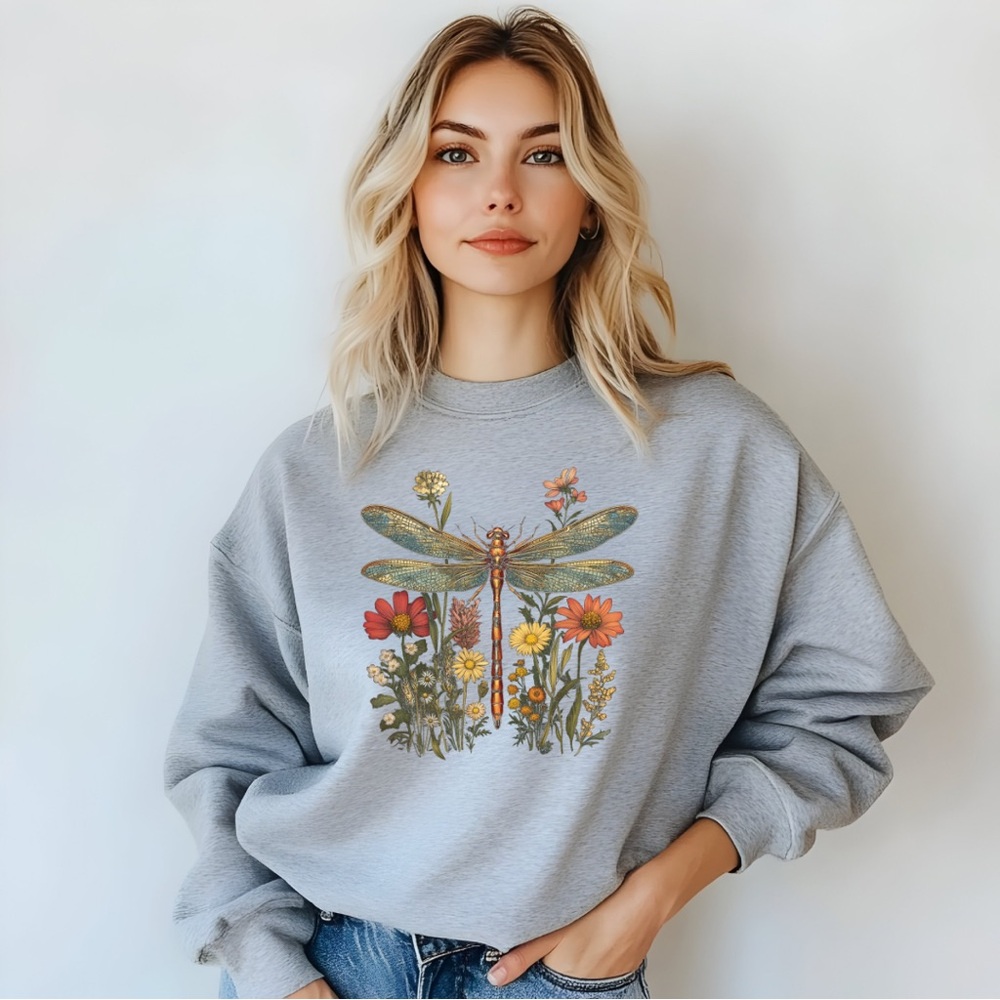 Dragonfly Floral Sweatshirt